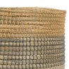 Juego de Cestos 38 x 38 x 50 cm Natural Gris Fibra natural (2 Piezas)