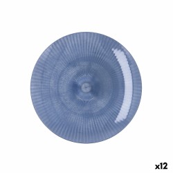 Plato Llano Quid Sunset Azul Plu00e1stico 19 cm (12 Unidades)