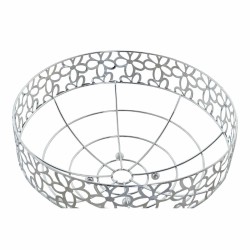 Frutero DKD Home Decor Plateado Metal Plu00e1stico 28 x 28 x 13,5 cm