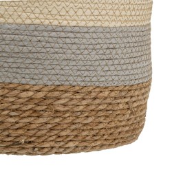 Juego de Cestos Natural Gris Fibra natural 48 x 48 x 42 cm (3 Piezas)