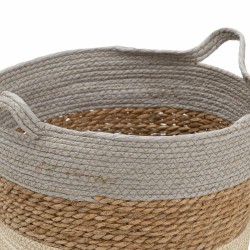 Juego de Cestos Natural Gris Fibra natural 48 x 48 x 42 cm (3 Piezas)