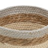 Juego de Cestos Natural Gris 17 x 17 x 20 cm Fibra natural (3 Piezas)