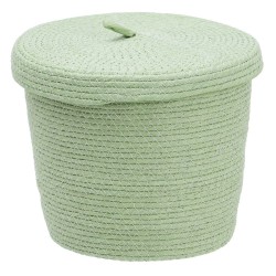 Cesta Multiusos 3 Piezas 28 x 28 x 36 cm Cuerda Verde Claro