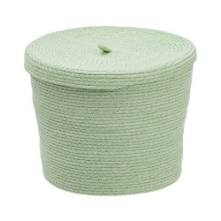 Cesta Multiusos 3 Piezas 28 x 28 x 36 cm Cuerda Verde Claro