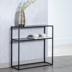 Mueble de TV 80 x 30 x 81 cm Negro Acero