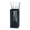 Utensilios para Chimenea DKD Home Decor Acero Inoxidable (16 x 16 x 50 cm) (4 Piezas)