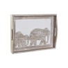 Bandeja de Aperitivos DKD Home Decor Tallado 40,5 x 30,5 x 7 cm Elefante Marru00f3n Indio