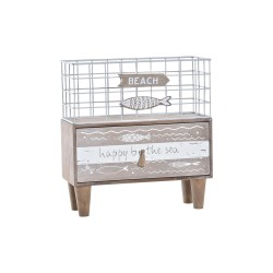 Mortero DKD Home Decor Peces 26,5 x 10,5 x 28,5 cm Metal Madera