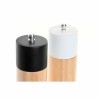 Salero-Pimentero DKD Home Decor 5 x 5 x 16 cm Ceru00e1mica Negro Madera de caucho Blanco (2 Unidades)