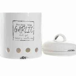 Bote DKD Home Decor 17,7 x 17,7 x 26 cm Blanco Dolomita Ajo