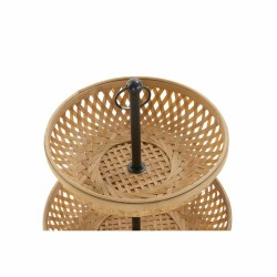 Frutero DKD Home Decor Negro Metal Marru00f3n Bambu00fa 40 x 40 x 70 cm