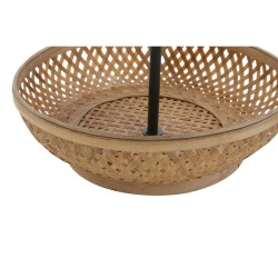 Frutero DKD Home Decor Negro Metal Marru00f3n Bambu00fa 40 x 40 x 70 cm