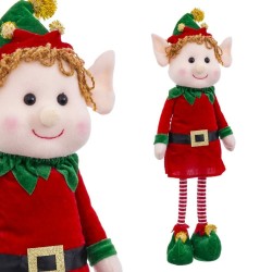 Adorno Navideño Multicolor Metal Foam Tejido Niño Elfo 70 cm