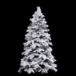 Árbol de Navidad Blanco Verde PVC Metal Polietileno 180 cm