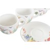 Juego de Tazas de Cafu00e9 DKD Home Decor Multicolor 180 ml Dolomita