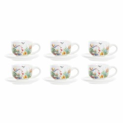 Juego de Tazas de Cafu00e9 DKD Home Decor Multicolor 180 ml Dolomita