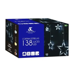 Cortina de Luces LED Blanco Estrellas