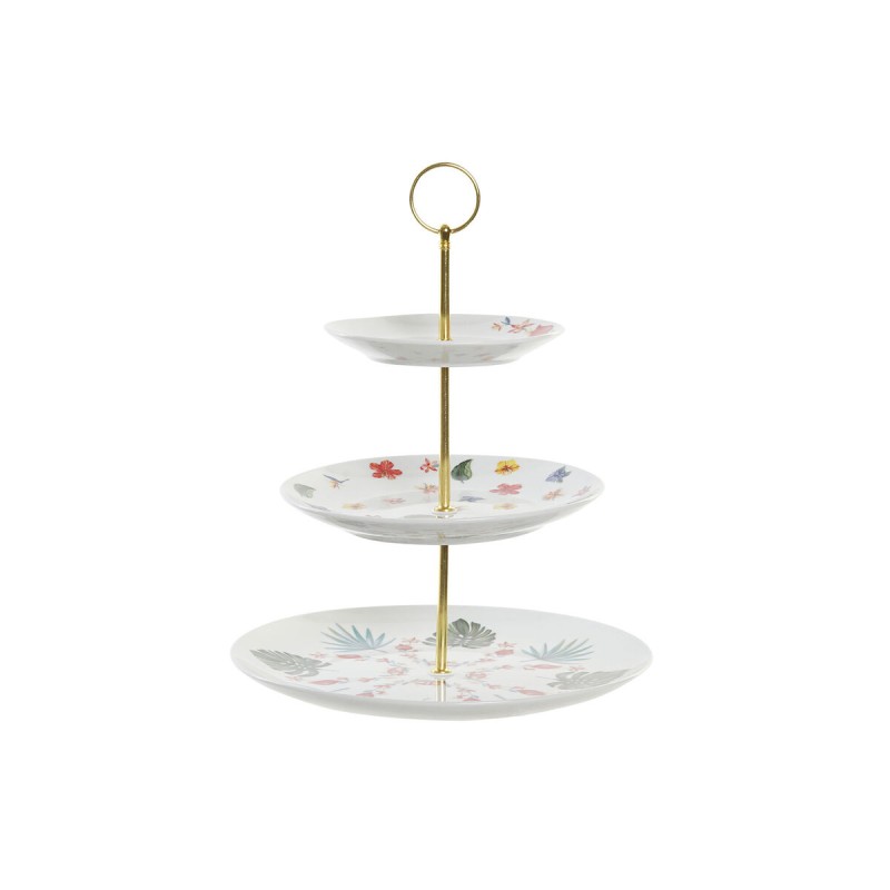 Frutero DKD Home Decor Multicolor Metal Porcelana 27 x 27 x 34 cm