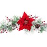 Adorno Navideño Rojo Multicolor Plástico Tejido Piñas 60 cm