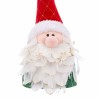 Adorno Navideño Multicolor Plumas Arena Tejido Papá Noel 12 x 36 cm