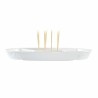 Bandeja de Aperitivos DKD Home Decor Multicolor Natural Bambu00fa Gres Tropical 23,5 x 23,5 x 7 cm