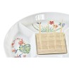 Bandeja de Aperitivos DKD Home Decor Multicolor Natural Bambu00fa Gres Tropical 23,5 x 23,5 x 7 cm