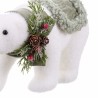 Adorno Navideño Blanco Multicolor Plástico Polyfoam Tejido Oso 13 x 32 x 15 cm