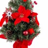 Adorno Navideño Rojo Verde Plástico Tejido Árbol de Navidad 60 cm