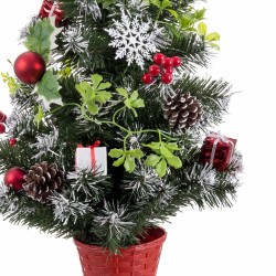 Árbol de Navidad Rojo Multicolor Plástico Piñas 60 cm