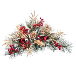 Colgador para Puertas Navidad Multicolor Dorado Plástico 60 cm