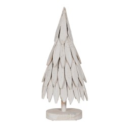 Árbol de Navidad Blanco Madera de Paulonia Árbol 26 x 18 x 70 cm