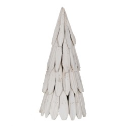 Árbol de Navidad Blanco Madera de Paulonia Árbol 28 x 28 x 62 cm