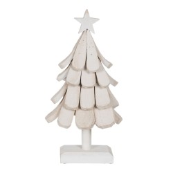 Árbol de Navidad Blanco Madera de Paulonia Árbol 31 x 25 x 60 cm