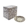 Tetera DKD Home Decor Leopardo Cristal Porcelana Marru00f3n Transparente Blanco (2 Unidades)