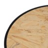 Mesita Auxiliar Negro Natural Hierro Madera MDF 46 x 48 x 66 cm