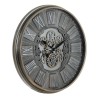 Reloj de Pared Gris Cristal Hierro 69,5 x 9 x 69,5 cm (3 Unidades)