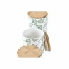 Set de 3 Botes DKD Home Decor Natural Blanco Verde Bambu00fa Gres Tropical 10 x 10 x 17 cm