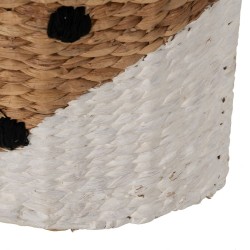 Cesto Zorro Blanco Negro Beige Fibra natural 30 x 11 x 33 cm