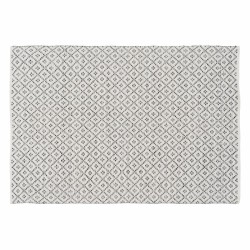 Alfombra Blanco Gris 70 % algodón 30 % Poliéster 160 x 230 cm