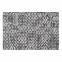 Alfombra Blanco Gris 70 % algodón 30 % Poliéster 160 x 230 cm