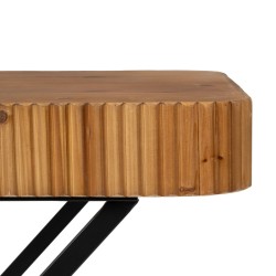 Consola Marrón Negro Madera Hierro 100 x 40 x 70 cm