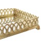 Bandeja de Aperitivos DKD Home Decor 33 x 24 x 6,6 cm Espejo Plateado Dorado Resina (2 Unidades)