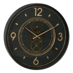 Reloj de Pared Verde Dorado Hierro 55 x 8,5 x 55 cm