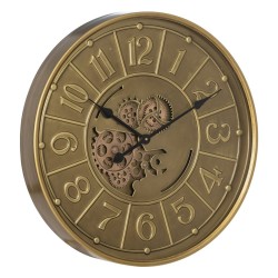 Reloj de Pared Dorado Hierro 60 x 8 x 60 cm