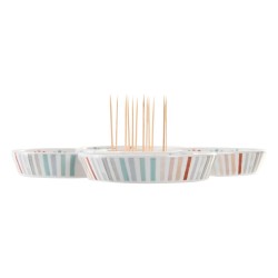 Bandeja de Aperitivos DKD Home Decor Multicolor 22 x 22 x 3 cm Gres