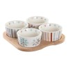 Bandeja de Aperitivos DKD Home Decor 19,7 x 19,7 x 1 cm Multicolor Gres