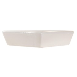 Bandeja de Aperitivos DKD Home Decor 21,5 x 21,5 x 1 cm Beige Blanco Gres Tradicional