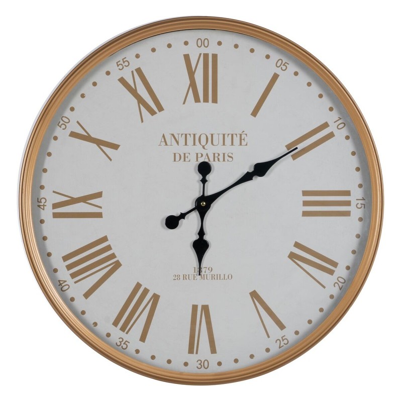 Reloj de Pared Blanco Natural Hierro 60 x 60 x 6 cm