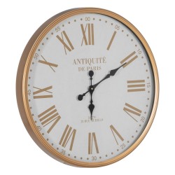 Reloj de Pared Blanco Natural Hierro 60 x 60 x 6 cm