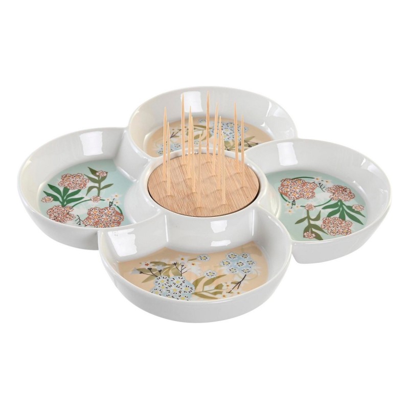 Bandeja de Aperitivos DKD Home Decor Verde 22 x 22 x 3 cm Gres